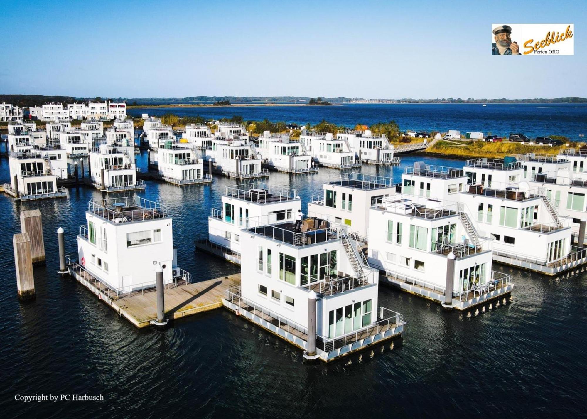 Schwimmendes Ferienhaus Antares One By Seeblick Ferien Oro, Rundum Wasser, Sauna Olpenitz Esterno foto