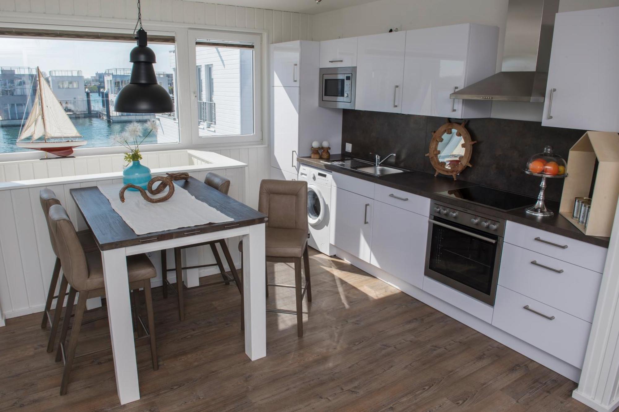 Schwimmendes Ferienhaus Antares One By Seeblick Ferien Oro, Rundum Wasser, Sauna Olpenitz Esterno foto