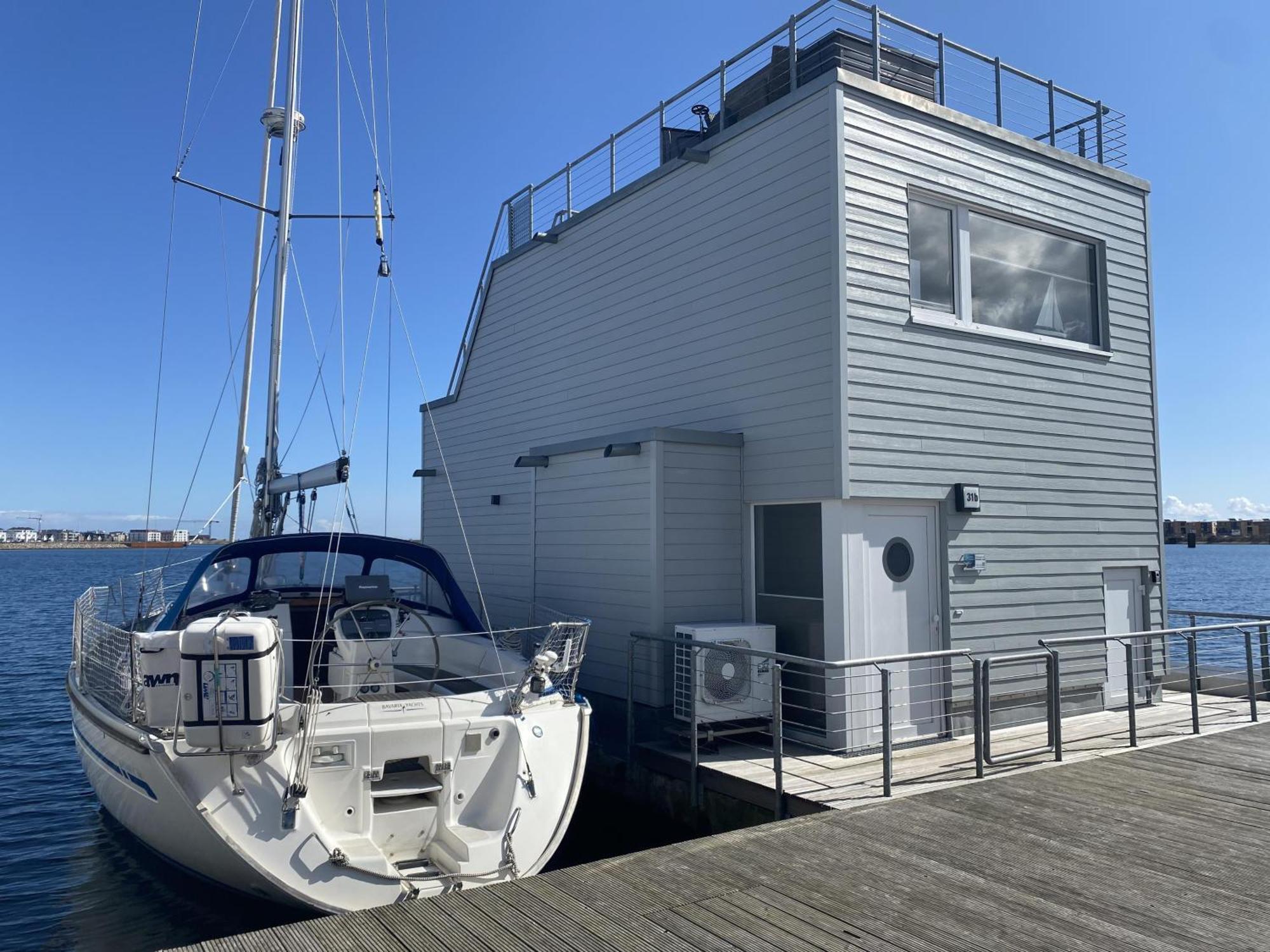 Schwimmendes Ferienhaus Antares One By Seeblick Ferien Oro, Rundum Wasser, Sauna Olpenitz Esterno foto