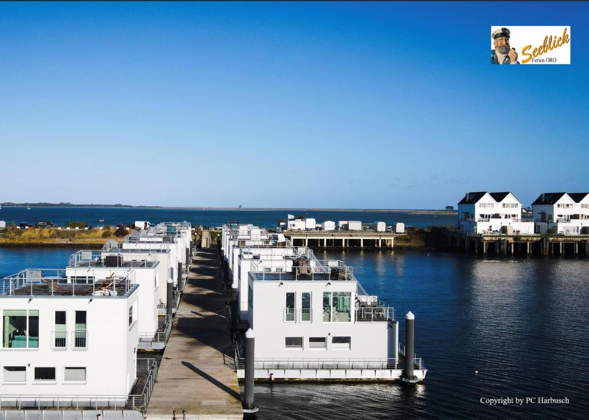Schwimmendes Ferienhaus Antares One By Seeblick Ferien Oro, Rundum Wasser, Sauna Olpenitz Esterno foto